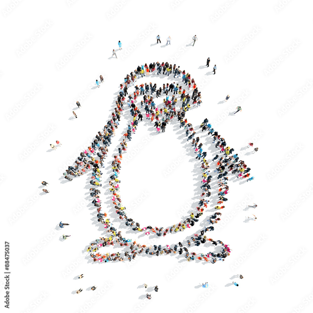 people in the shape of a penguin people in the shape of a penguin