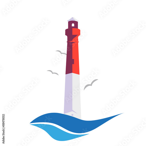 Stylish logo lighthouse