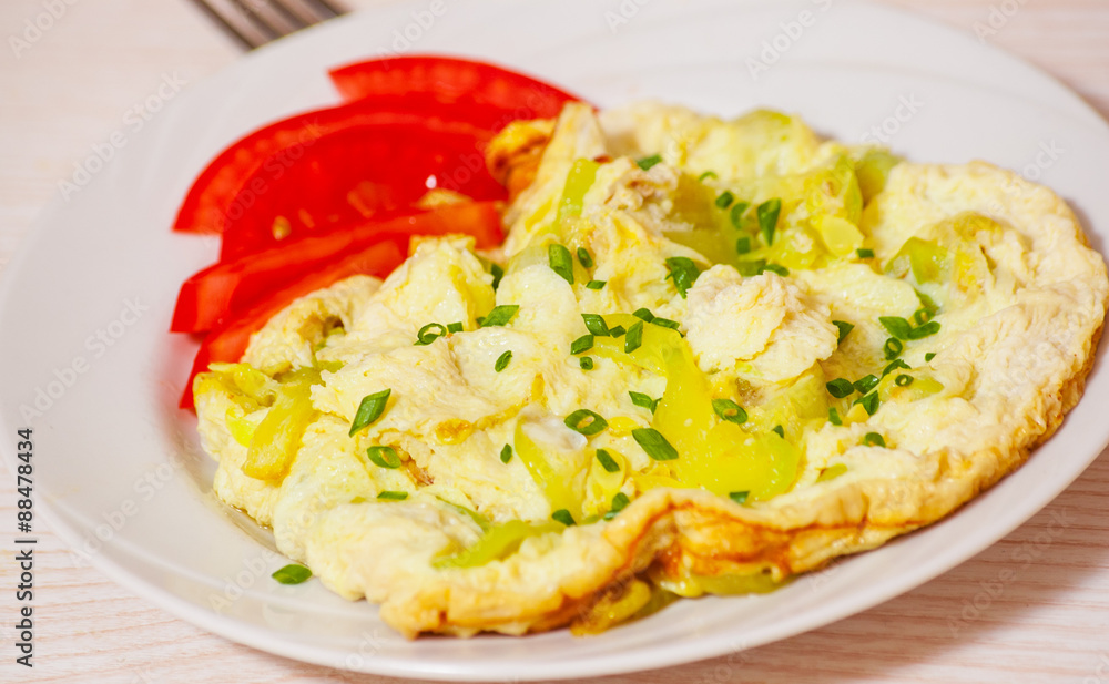 fried omelette with zucchini fried omelette with zucchini