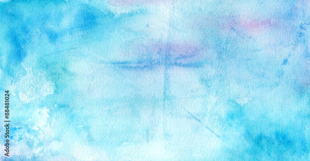Obraz premium Abstract blue watercolour background