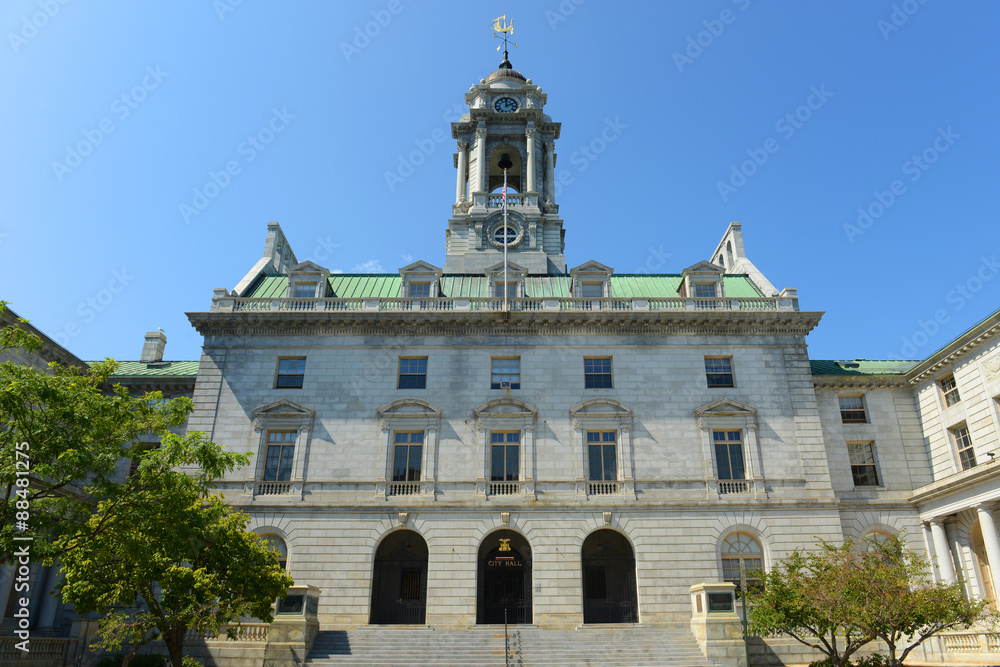 Portland City Hall is the center of Portland government. This building was built in 1909, Portland, Maine