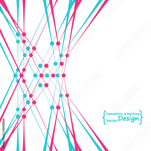 Background lines and dots. Social network