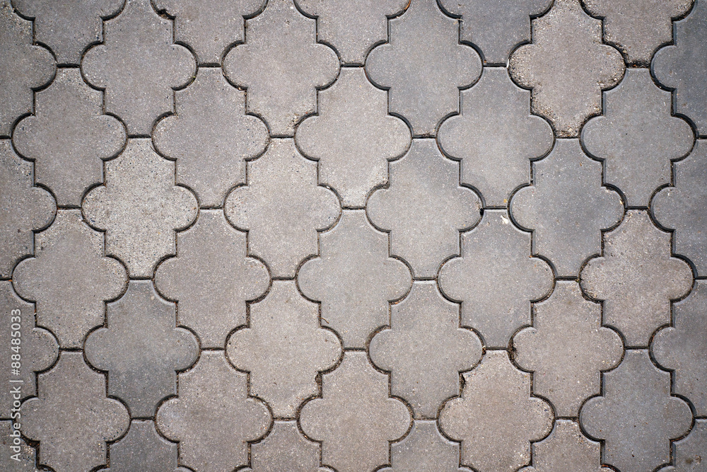 Дорожное покрытие из фигурных плиток 