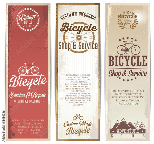 Vintage bicycles poster