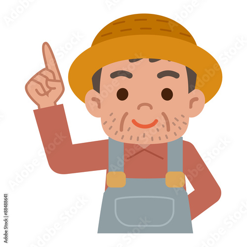 閃く農家のおじさん