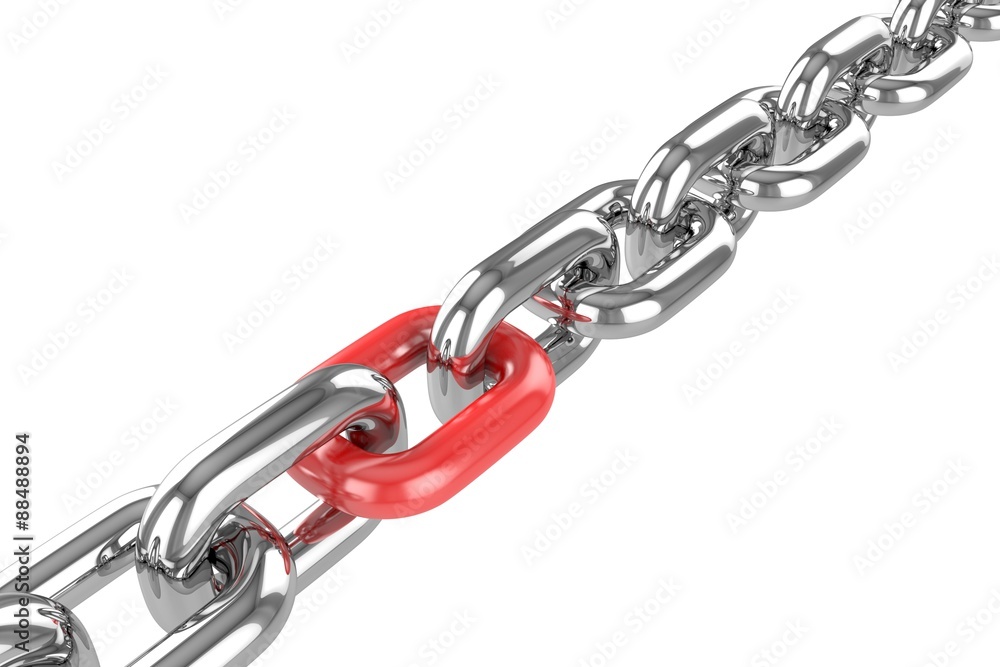 Obraz premium render stainless steel chain