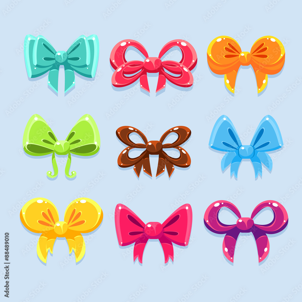 Colorful ribbons and bow ties Colorful ribbons and bow ties