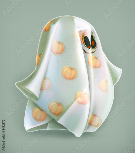 Cheerful ghost, vector icon