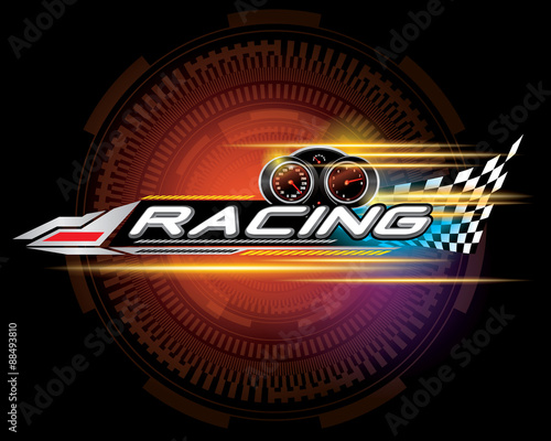 RACING SIGN VECTOR