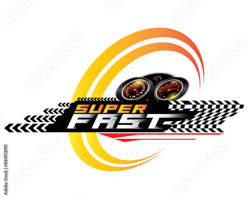 Super Fast concept design vector