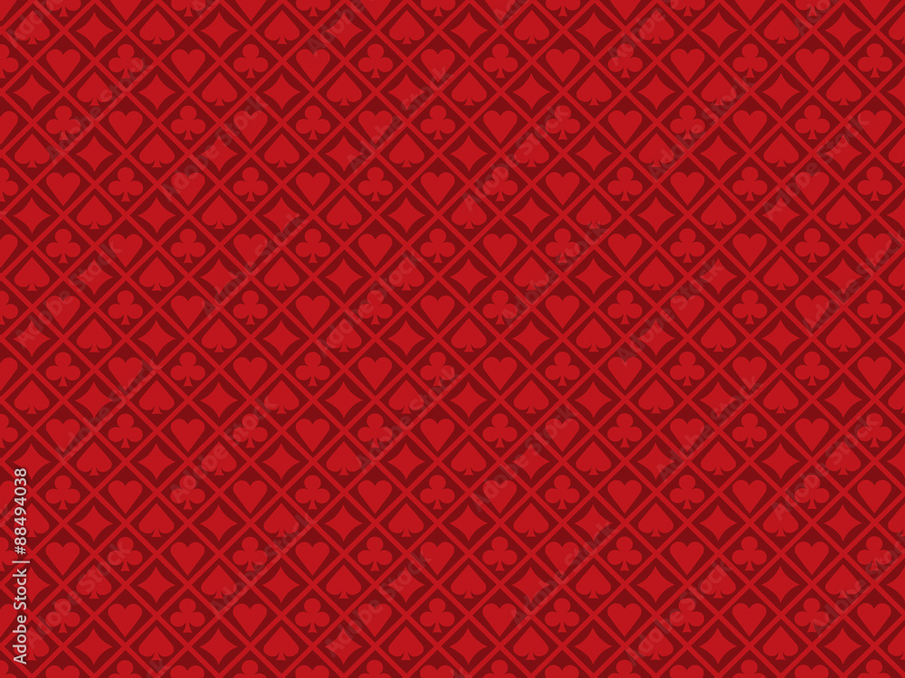 Naklejka premium Poker red background