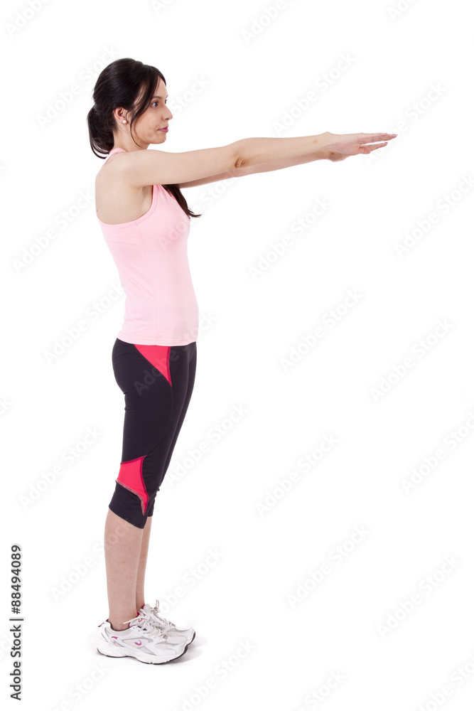 girl doing arm exercises girl doing arm exercises