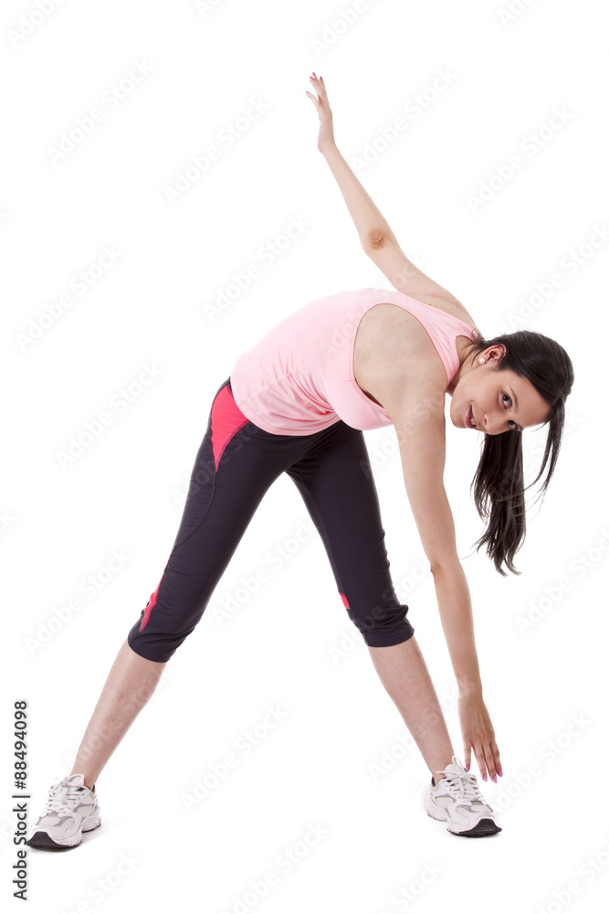 girl doing exercises with legs and arms girl doing exercises with legs and arms