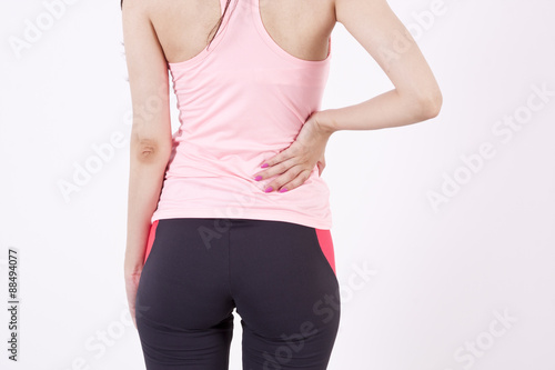 girl with back pain