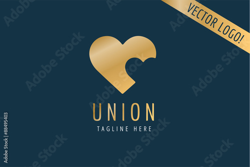Heart Icon vector logo template. Love, health, doctor or