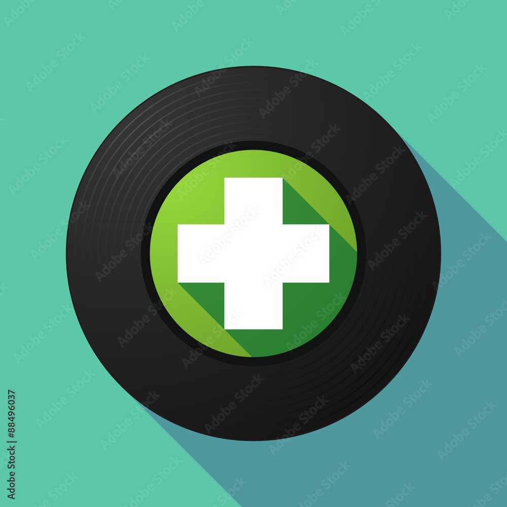 Vinyl record with a pharmacy sign Vinyl record with a pharmacy sign