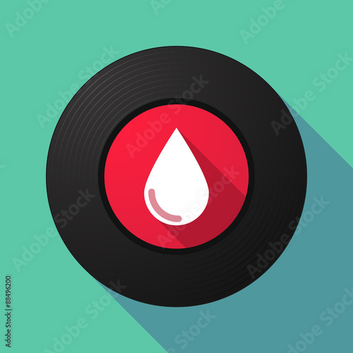Vinyl record with a blood drop
