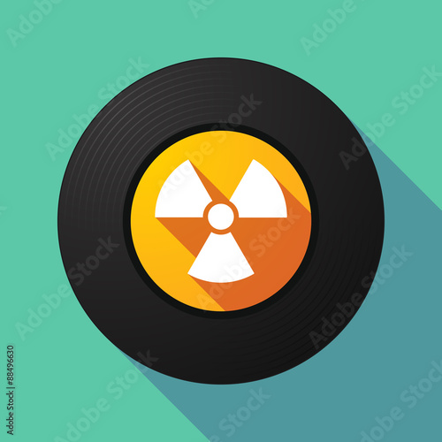 Vinyl record with a radio activity sign