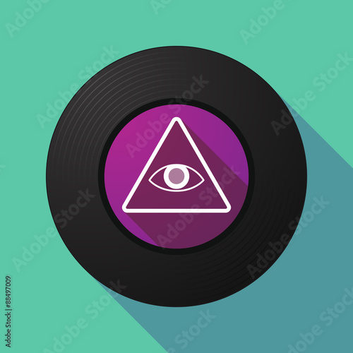 Vinyl record with an all seeing eye