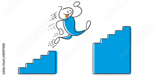 Stick Figure Series Blue