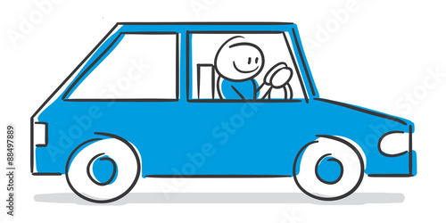 Stick Figure Series Blue