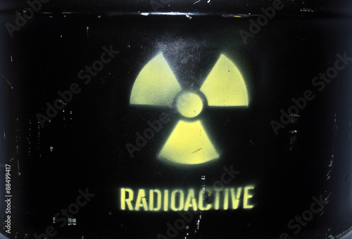 radioactive sign on barell photo