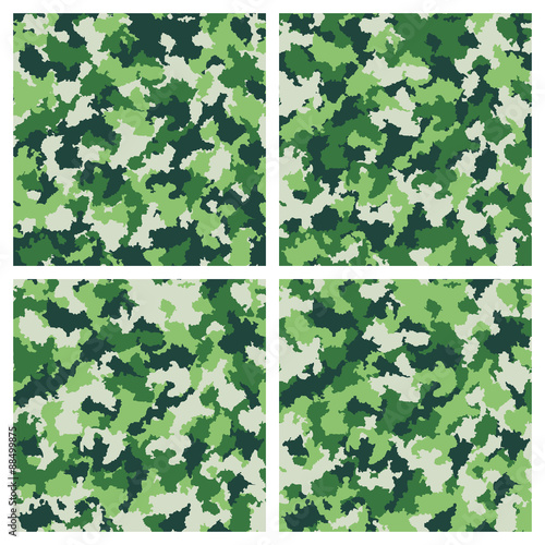 Set of seamless camouflage pattern