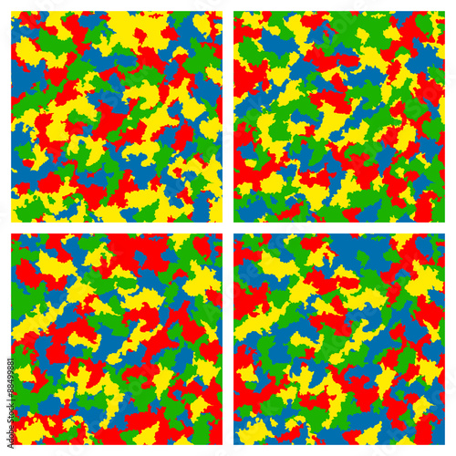 Set of seamless camouflage pattern