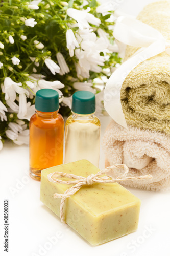 Olive soap and essential oil