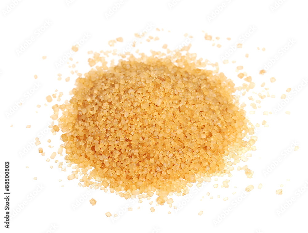 pile brown sugar isolated on white background, sugarcane pile brown sugar isolated on white background, sugarcane