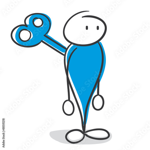 Stick Figure Series Blue