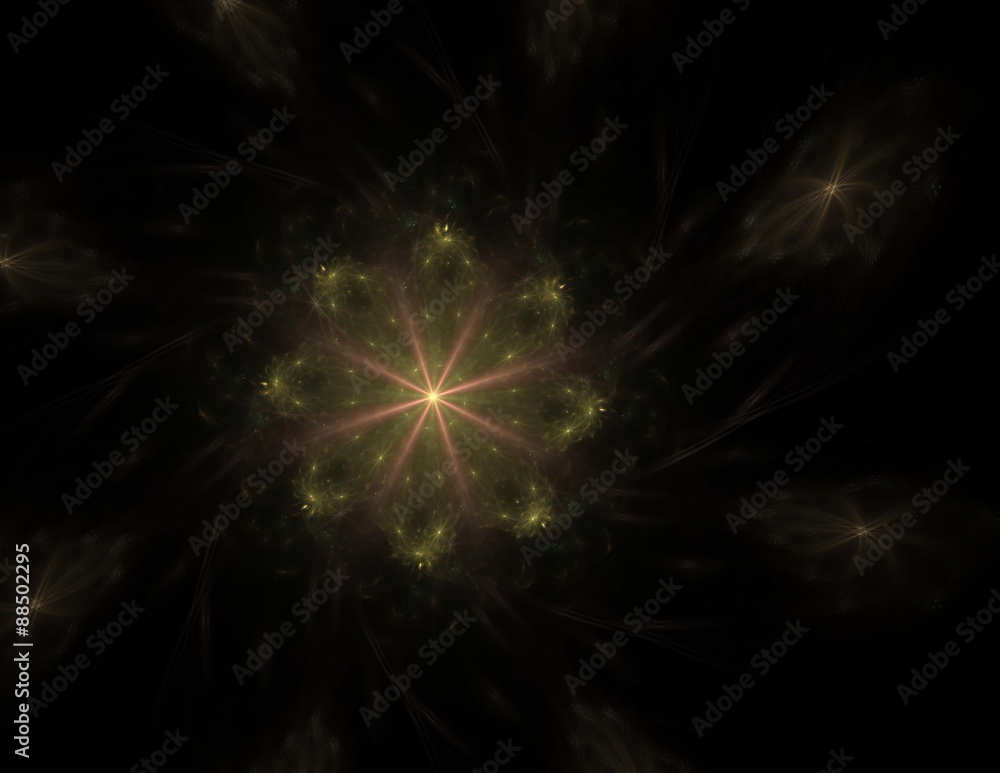 Fototapeta premium fractal radial pattern on the subject of science, technology and design