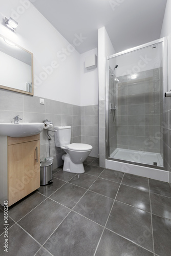 Small and compact interior bathroom design