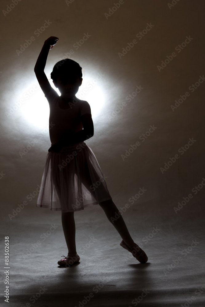 Naklejka premium girl ballet asia silhouette style