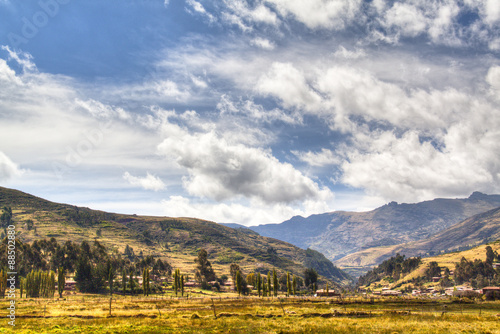 Obraz na plátně View over the sacred valley near Cuzco, Peru