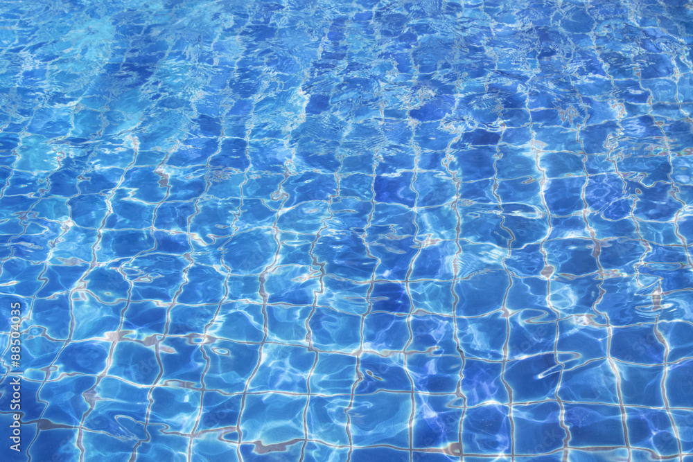  blue water in the pool. Water background