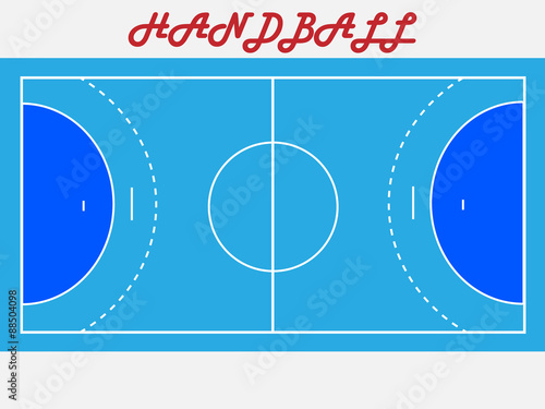 Handball court illustration