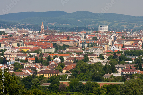 View to the city of Vienna from Gloriette, Schonbrunn.