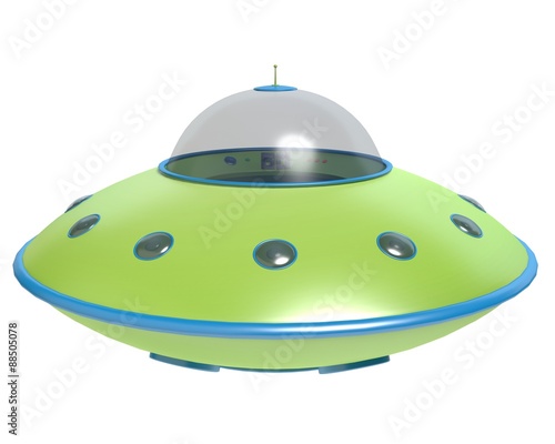 3d illustration of a flying saucer 