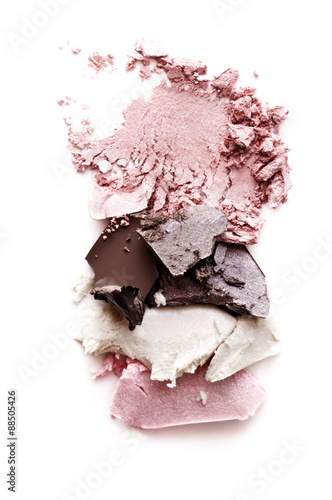 Eyeshadow on white background