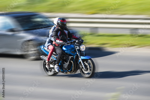 couple on motorcycle