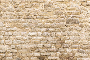 Fototapete Steine Hintergrundtextur, Wand aus hellem Naturstein  © Maren Winter