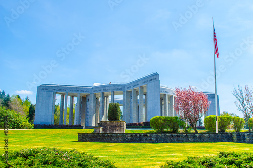 Quadro su tela Mardasson military memorial commemorating american casualities of battle of the bulge at the end of second world war
