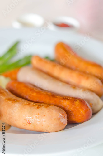 mixed  sausage  on dish