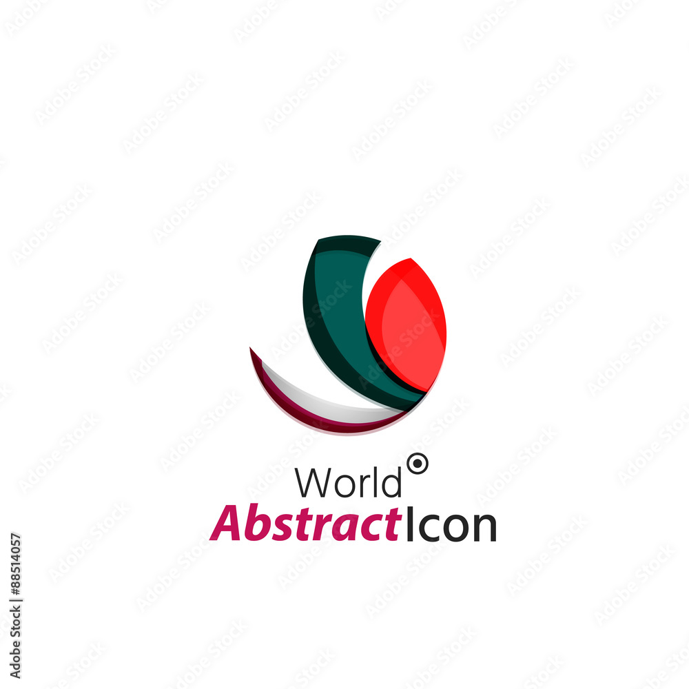 Abstract geometric business corporate emblem - globe, world Abstract geometric business corporate emblem - globe, world