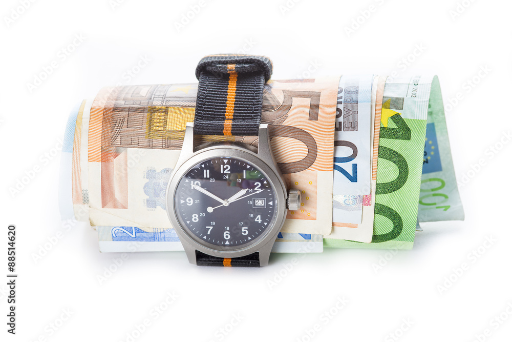 Visiones de negocio que refleja el concepto de que el tiempo es oro o dinero Visiones de negocio que refleja el concepto de que el tiempo es oro o dinero