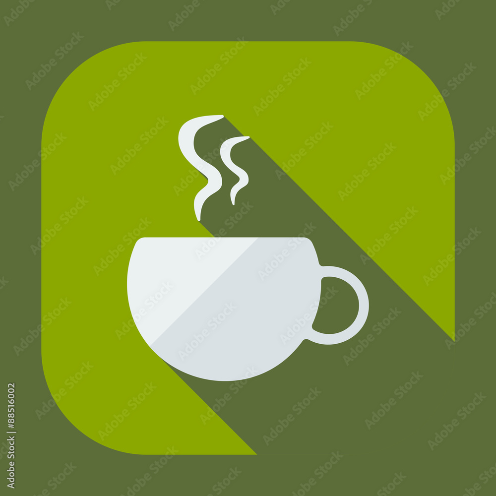 Flat modern design with shadow icons coffee Flat modern design with shadow icons coffee