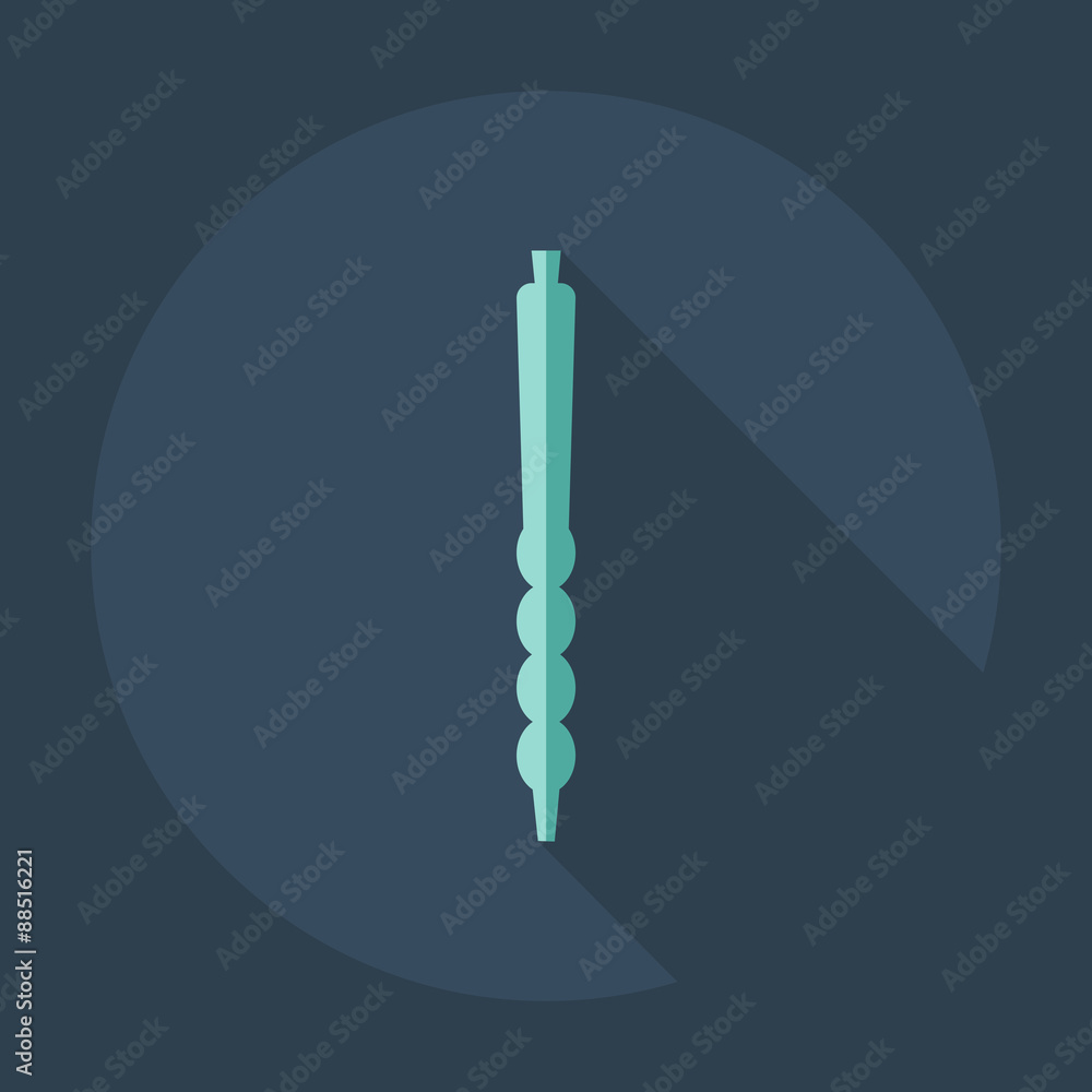 Flat modern design with shadow icons parts hookah Flat modern design with shadow icons parts hookah