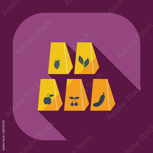 Flat modern design with shadow icons  tobacco for hookah