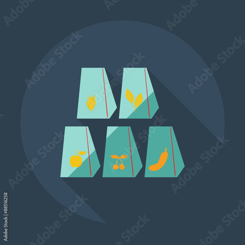 Flat modern design with shadow icons  tobacco for hookah
